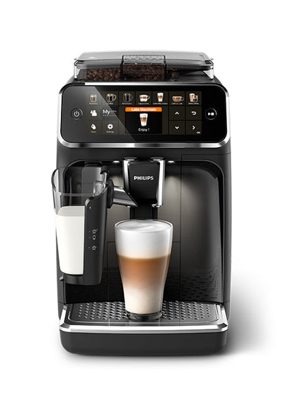 Philips Serie 5400 Kaffeevollautomat – LatteGo Milchsystem, 12 Kaffeespezialitäten, Intuitives Display, 4 Benutzerprofile, Chrom (EP5447/90)