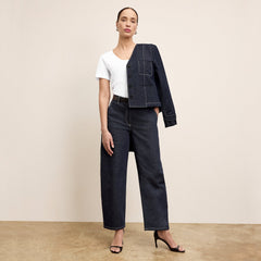 Bari Barrel-Leg Jean - Stretch Denim :: Midnight Wash