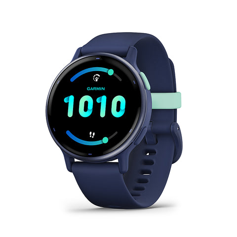 Garmin - vívoactive 5 GPS Smartwatch 42 mm Fiber-reinforced polymer - Metallic Navy Aluminum and  Navy