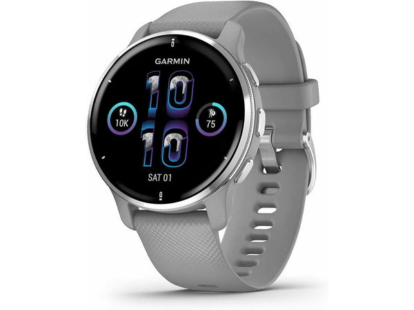 Garmin Venu 2 Plus GPS Multisport Smartwatch, Silver Bezel with Powder Gray Case