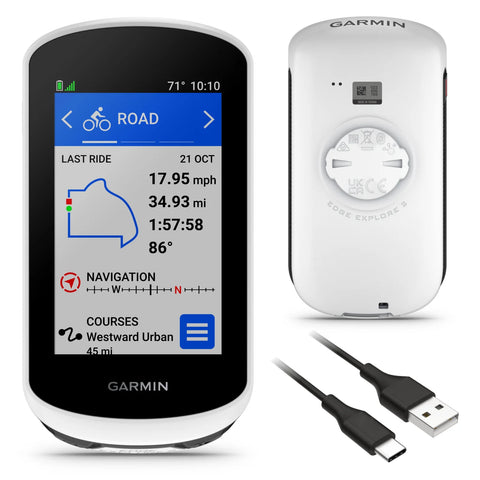 Garmin Edge Explore 2, Easy-to-Use GPS Cycling 3in Touchscreen Navigator with Power Bank Bundle