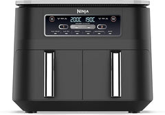 Ninja [AF300EU] 2 Large Frying Compartments, 6 Functions, 2470 W, 2 Independent Garzones, 7.6 Litres, 65% Save Energy Costs