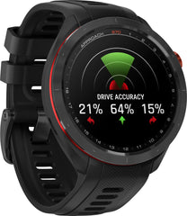 Garmin - Approach S70 GPS Smartwatch 47mm Ceramic - Black Ceramic Bezel with Black Silicone Band
