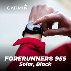 Garmin Forerunner 955 Solar, GPS Running Smartwatch with Solar Charging Capabilities, Tailored to Triathletes, Long-Lasting Battery, Black with Wearable4U Black EarBuds Bundle