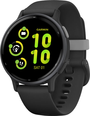 Garmin - vívoactive 5 GPS Smartwatch 42 mm Fiber-reinforced polymer - Slate Aluminum and Black