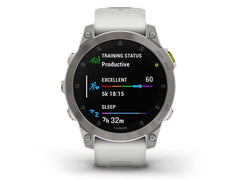 Garmin Epix Gen 2 Sapphire 47mm GPS Smartwatch, White Titanium #010-02582-20
