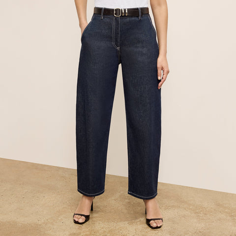Bari Barrel-Leg Jean - Stretch Denim :: Midnight Wash