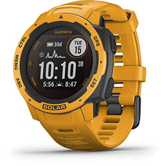 Garmin Instinct Solar, Rugged Outdoor Smartwatch with Solar Charging Capabilities, Built-in Sports Apps and Health Monitoring, Sunburst Yellow : Electronics