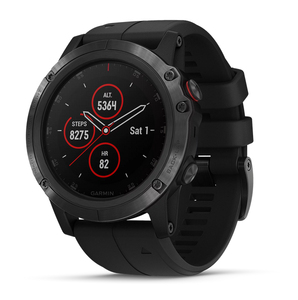 Garmin Fenix 5X Plus Sapphire, Black with Black Band